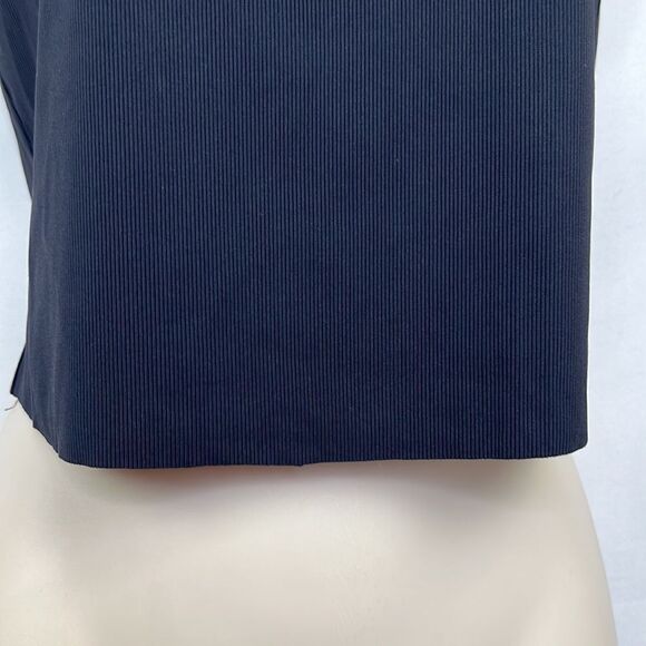 Lanston REVOLVE black ribbed cropped Henley tank top NWT size small - Picture 6 of 11